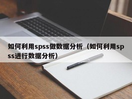 如何利用spss做数据分析（如何利用spss进行数据分析）