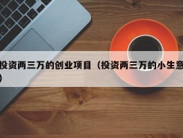 投资两三万的创业项目（投资两三万的小生意）