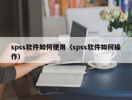 spss软件如何使用（spss软件如何操作）